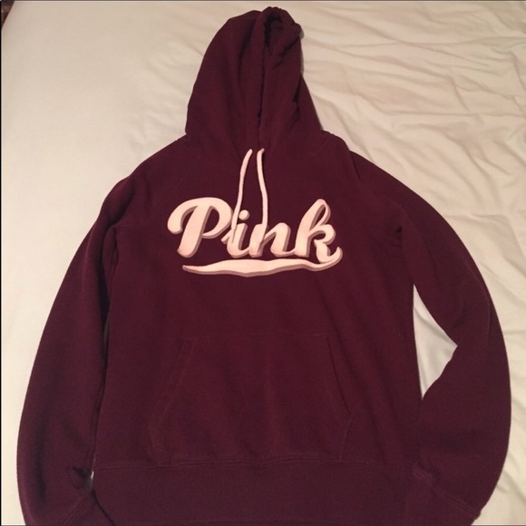 VS PINK Maroon and red hoodie - Picture 2 of 6